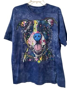 The Mountain Blue Tie-Dye Multicolor Dog Graphic Tee